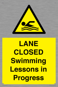 LANE CLOSED Swimming Lessons in Progress